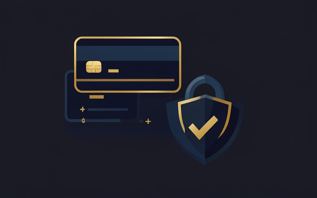 نافذة دفع آمنة مع بطاقة ائتمان ودرع حماية